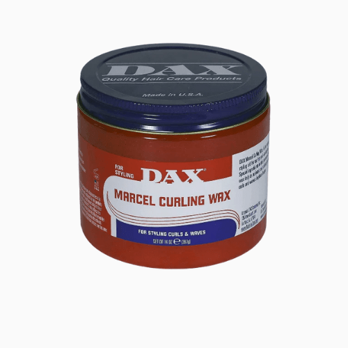 Jar of DAX Marcel Curling Wax on a white background
