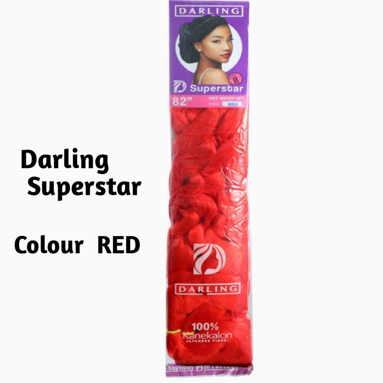 This high-quality braiding hair features a bold, vibrant red shade that’s both durable and easy to work with