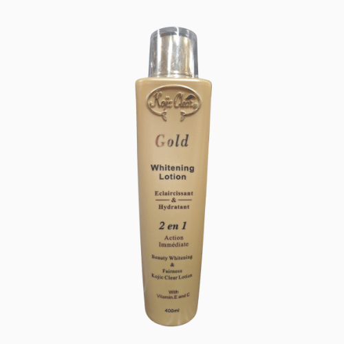 Gold Whitening Lotion bottle on a white background