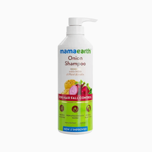 Mamaearth Onion Shampoo – Hair Fall Control & Strengthening, 250ml