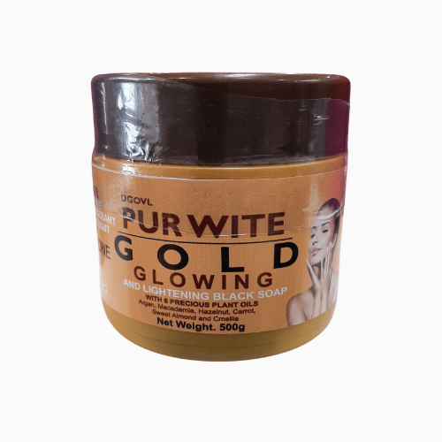 Achieve radiant, glowing skin with Pur White Gold Glowing Lightening Black Soap. This nourishing soap cleanses, brightens, and evens skin tone for a revitalized, healthy complexion