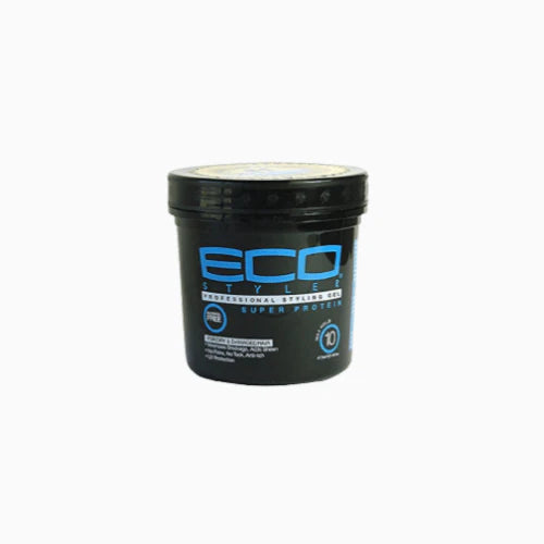 Eco Style Super Protein Styling Gel. Formulated with protein to strengthen and nourish your hair, this gel offers a firm hold and excellent control.