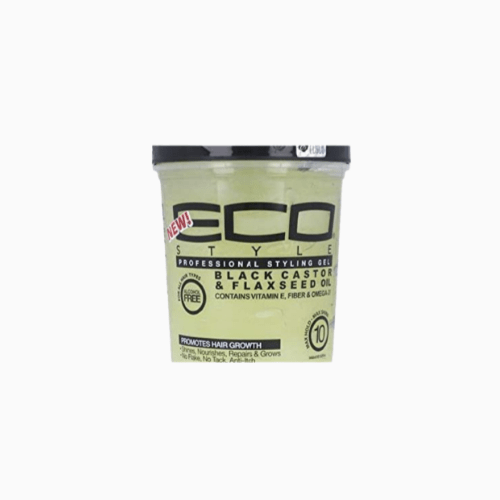 ECO Black Castor Oil Flaxseed. This powerful blend combines the nourishing properties of black castor oil and flaxseed to strengthen, hydrate, and promote healthy hair growth