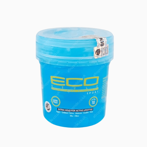 Eco Style Sport Styling Gel. Designed for active lifestyles, this gel provides maximum control and a firm hold to keep your hairstyle in place throughout