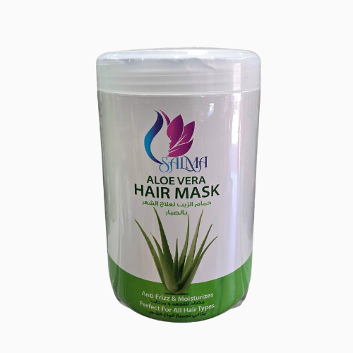 Aloe vera hair mask container with Salwa branding on a white background
