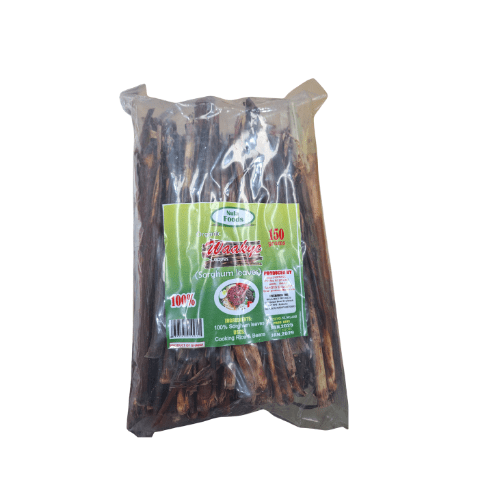 Shop Waakye Wanke Sorghum Leaves (150g) – a natural, traditional ingredient used to give Waakye its signature color and aroma. 100% pure and authentic.