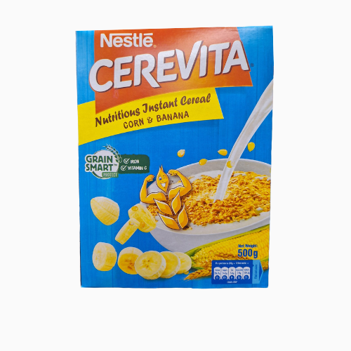  A nutritious cereal blend combining the goodness of corn and the natural sweetness of banana for a wholesome breakfast.