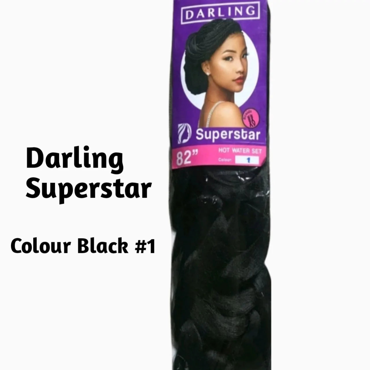   This classic, high-quality braiding hair offers a deep black shade that's both durable and easy to style