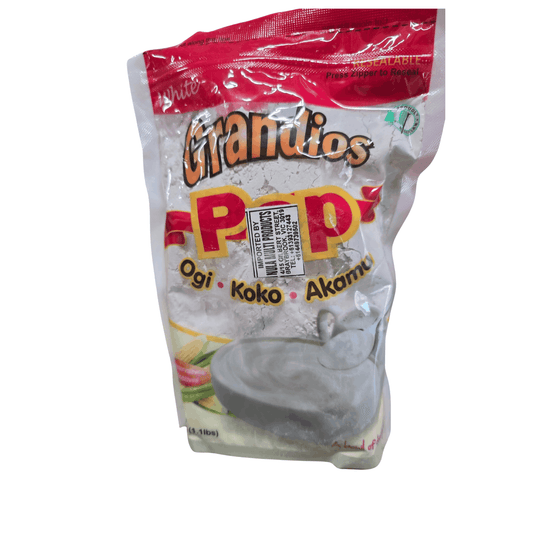 Packaged product with 'Grandios' branding on a white background