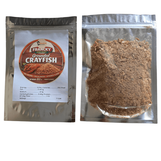 Package of Francky Grounded Crayfish with visible contents on a white background