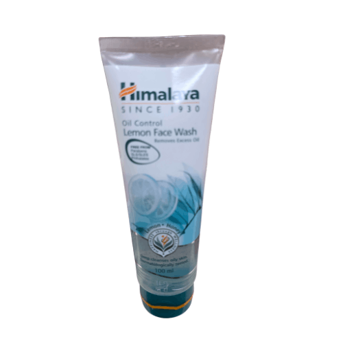 Himalaya Oil Control Lemon Face Wash tube on a white background