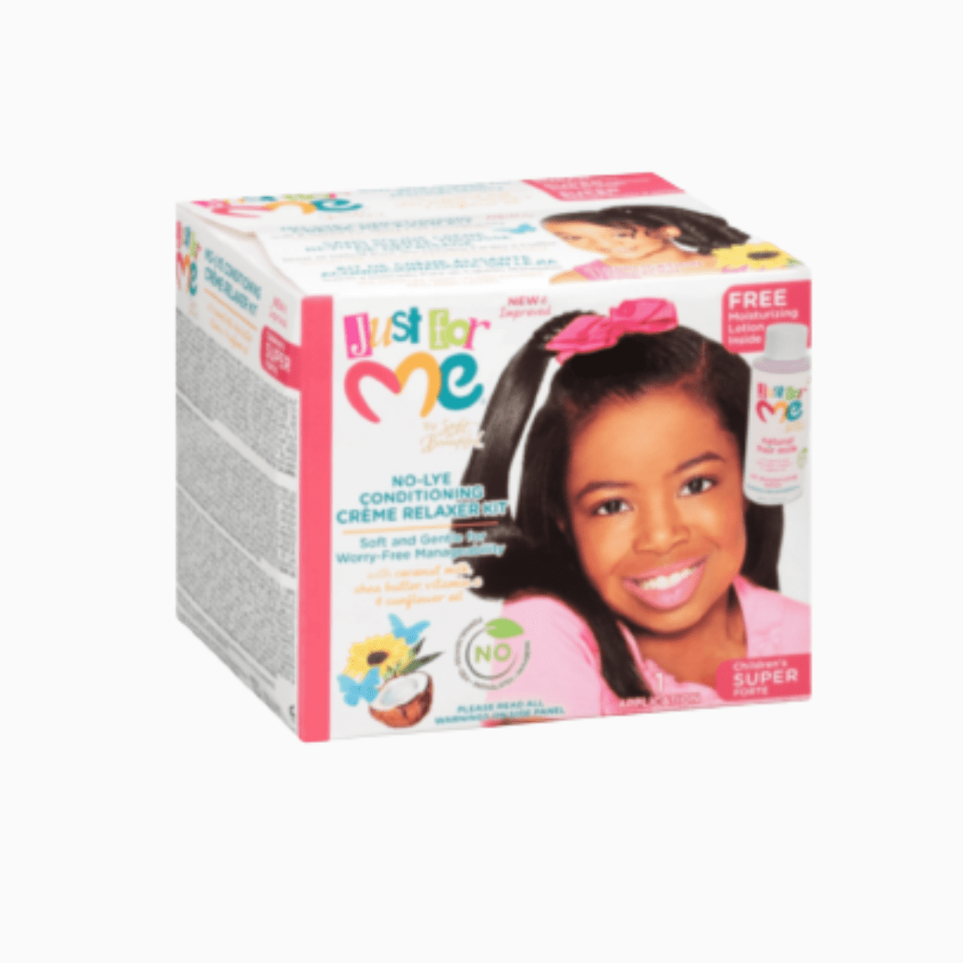 Specially formulated for kids, this relaxer gently transforms hair while conditioning for healthy, soft results. 