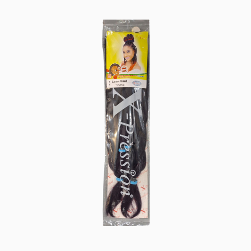  Create bold, vibrant looks with Lagos Braids X-Pression Ultra 82 inches in Color T1/Purple. Soft, lightweight, and tangle-free for easy styling and durable wear.