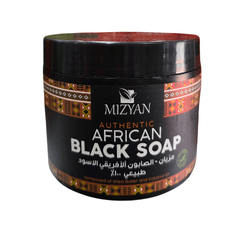 Mizyuan Authentic African Black Soap container on a white background