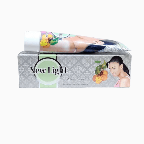 Box of New Light Zabani Cream with images of a woman and flowers on a white background