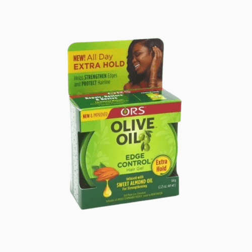 ORS Olive Oil Edge Control Hair Gel packaging on a white background