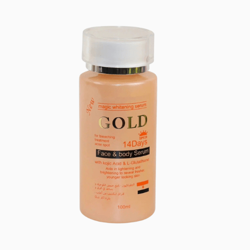 Brighten and rejuvenate skin with Pure Egyptian Magic Whitening Serum GOLD. Infused with 24K gold for a glowing, youthful complexion. Perfect for face & body.