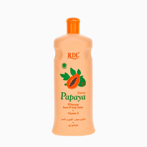 Infused with papaya extract, this lotion helps lighten skin tone, reduce dark spots, and deeply moisturize, leaving your skin soft