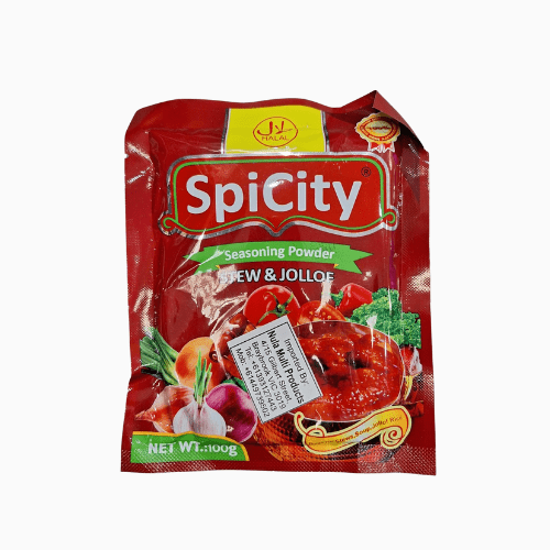 SpicCity seasoning powder packet on a white background