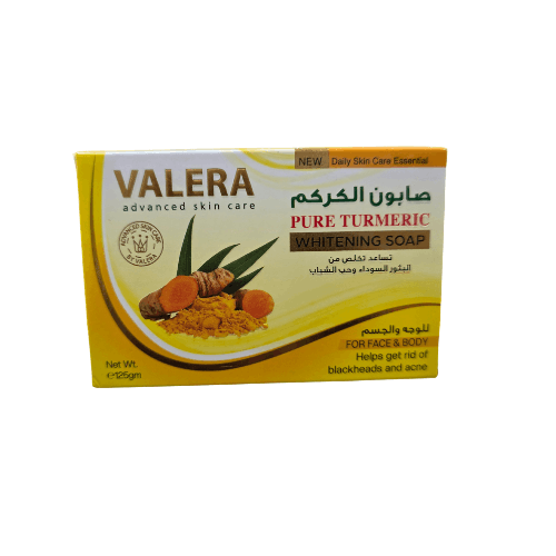 Valera Pure Turmeric Whitening Soap packaging on a white background