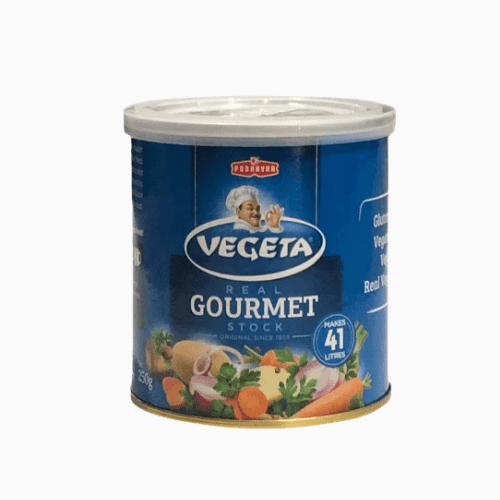 Vegeta Real Gourmet Stock can on a white background