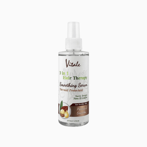 Vitale 3-in-1 Hair Therapy Smoothing Serum bottle on a white background