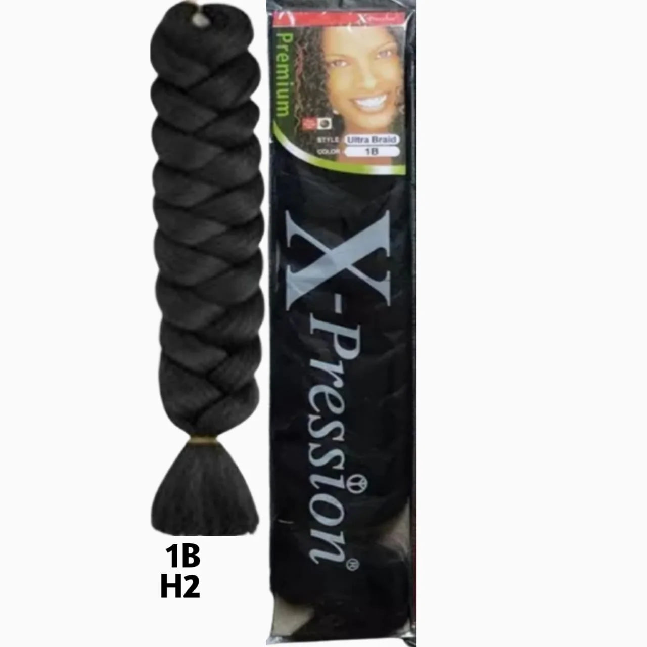 This premium braiding hair features a classic off-black shade and a soft, smooth texture, perfect for creating elegant and versatile braids