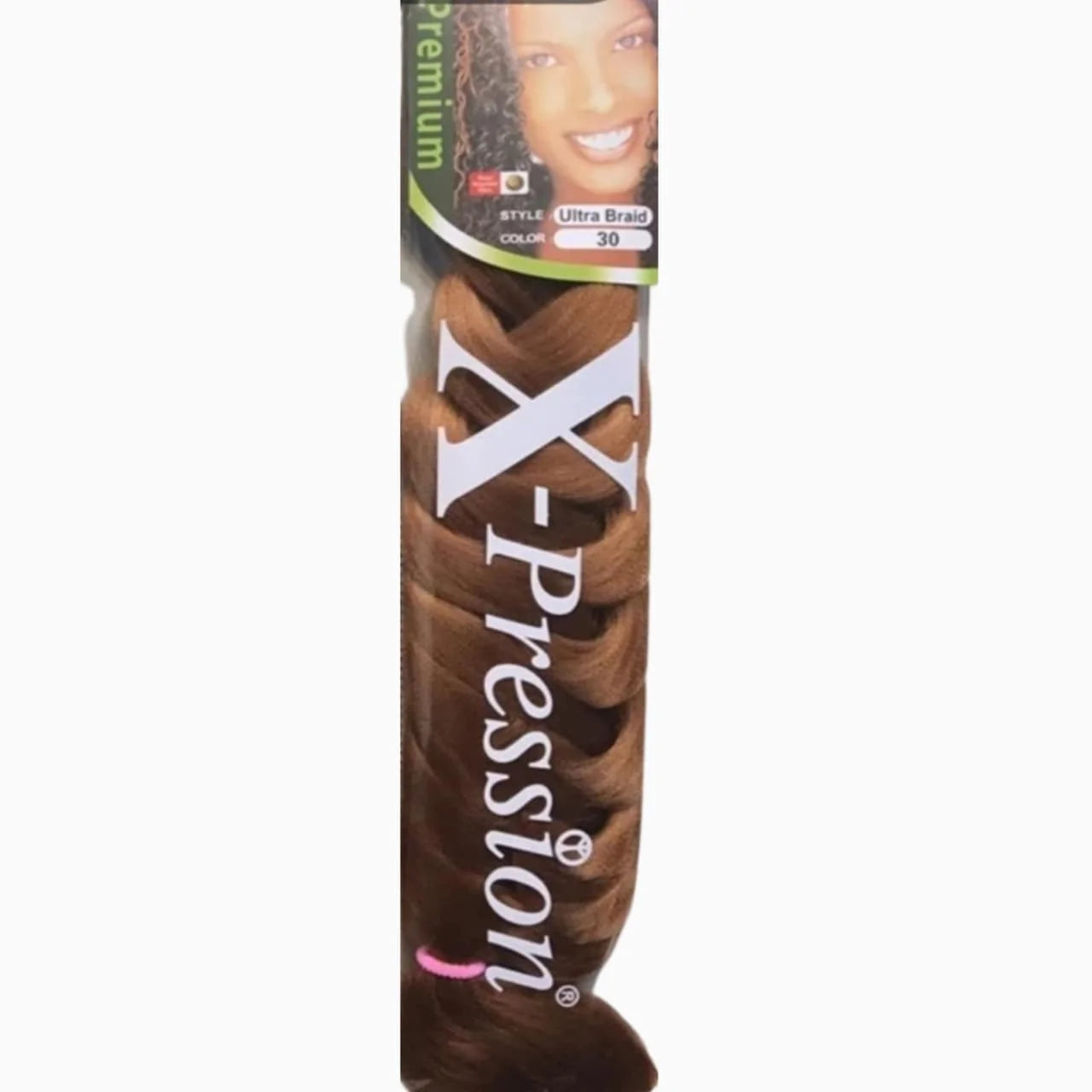 This high-quality braiding hair features a vibrant, medium auburn shade and a soft, smooth texture, perfect for creating stunning and eye-catching braids
